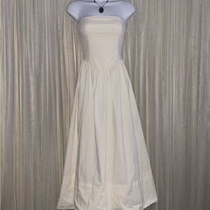 WeWoreWhat Strapless Ivory Maxi Dress